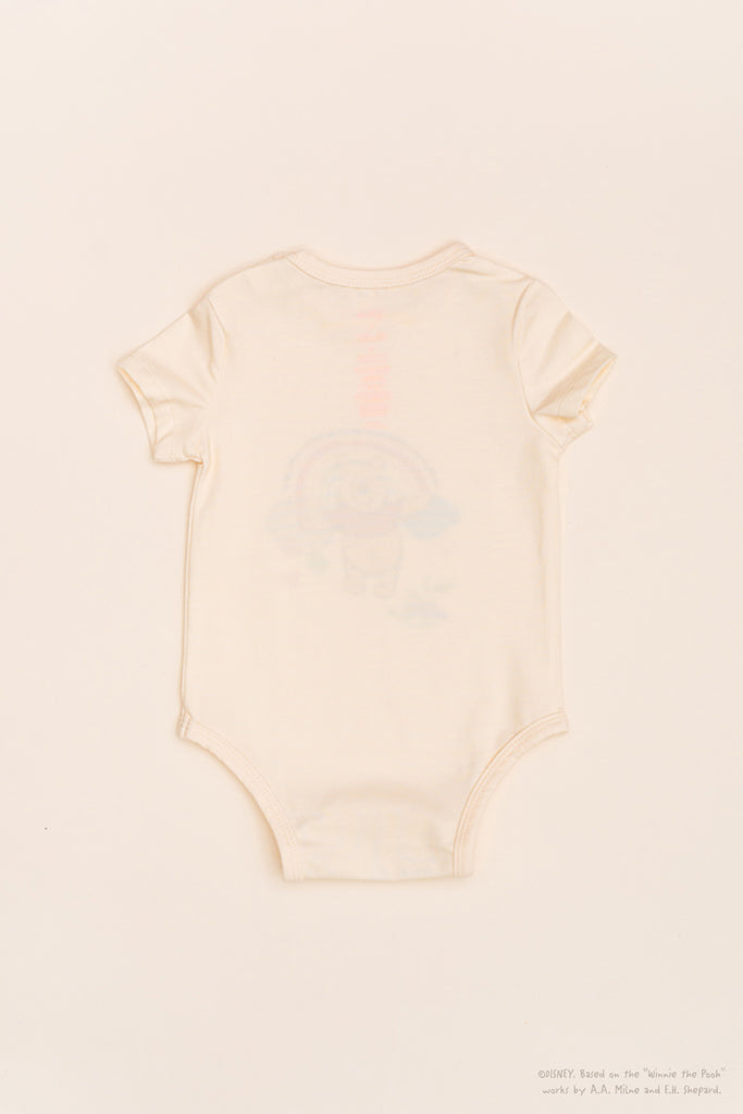 Short-Sleeve Onesie - Yellow Rainbow Pooh | Disney x elly | The Elly Store Singapore