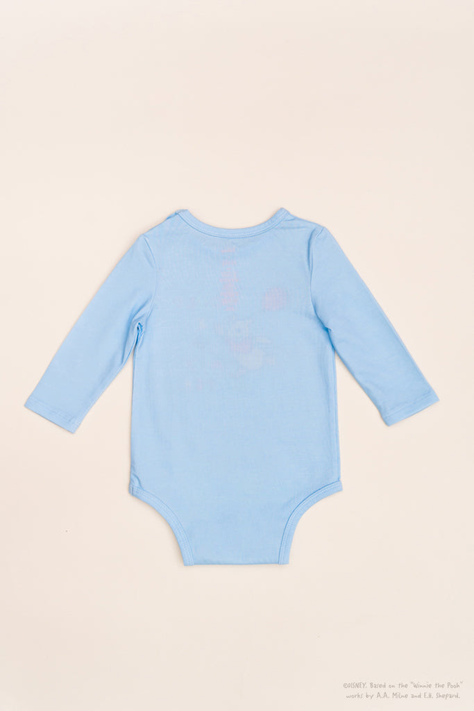 Long-Sleeve Onesie - Blue Busy Bee Pooh | Disney x elly | The Elly Store Singapore