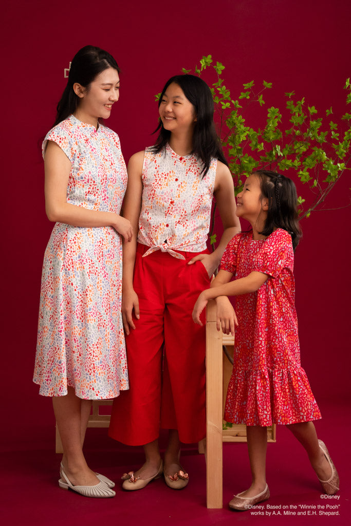 Disney100 Ladies Holly Cheongsam - Rainbow Confetti | Disney x elly Chinese New Year 2023 | The Elly Store Singapore