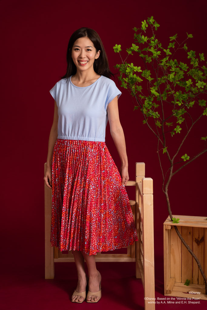 Disney100 Ladies Madelyn Dress - Red Confetti | Disney x elly Chinese New Year 2023 | The Elly Store Singapore