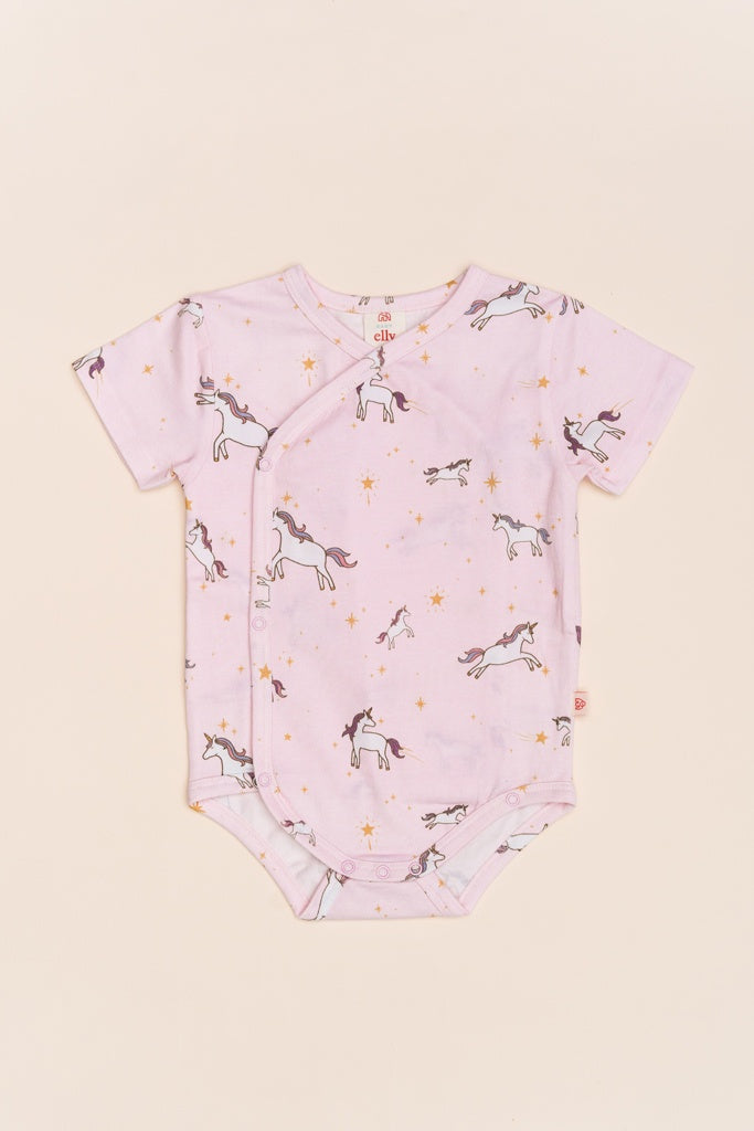 Wrap Onesie - Starry Unicorn | GOTS-certified Organic Cotton | The Elly Store Singapore