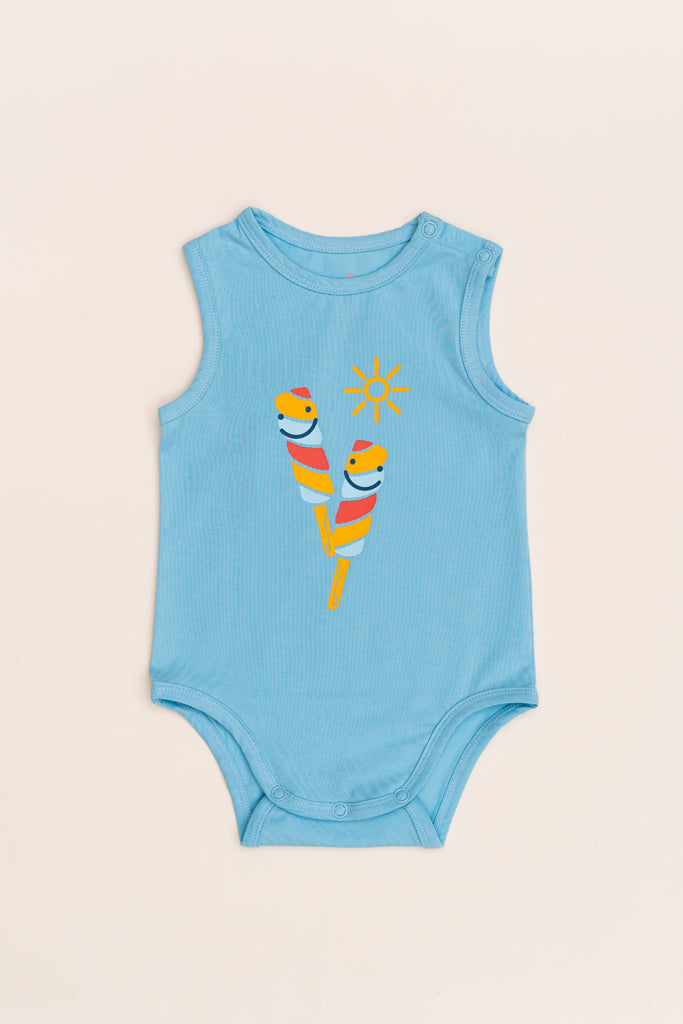 Kyle Onesie - Turquoise Popsicle | The Elly Store Singapore
