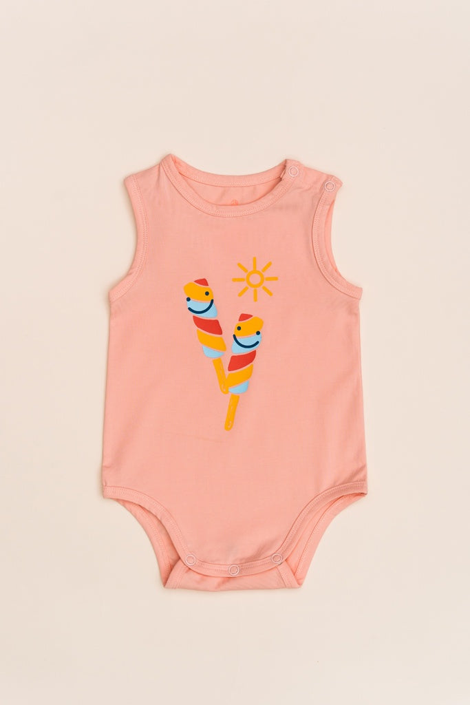 Kyle Onesie - Pink Popsicle | Baby Clothing | The Elly Store Singapore