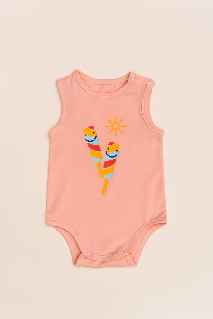 Kyle Onesie - Pink Popsicle front | The Elly Store Singapore