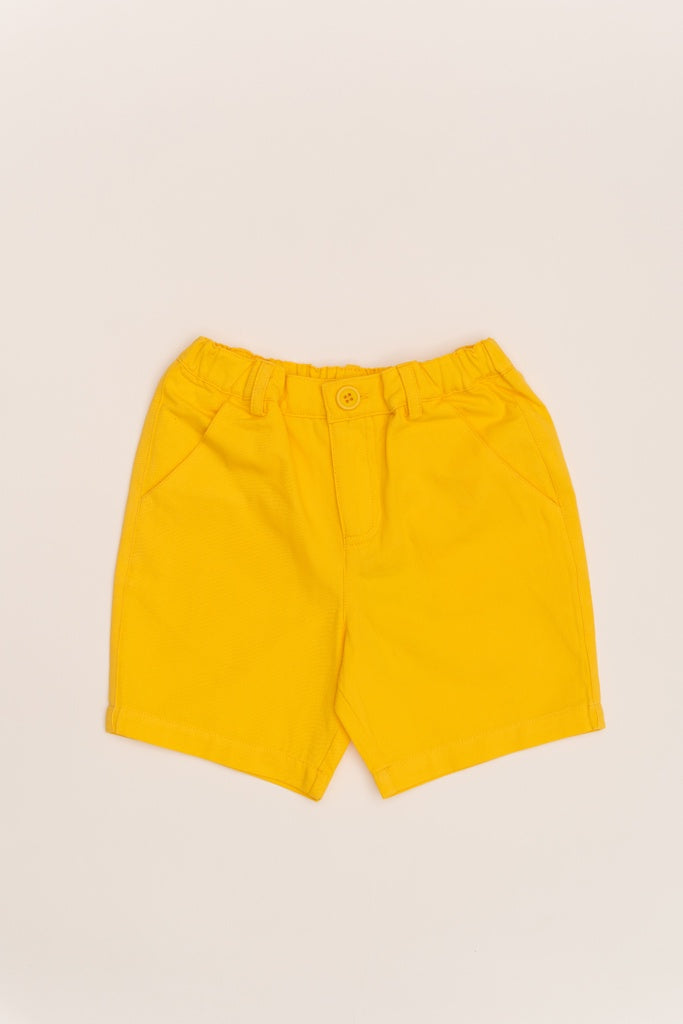 Charlie Shorts - Light Yellow | Boys' Bottoms | The Elly Store Singapore