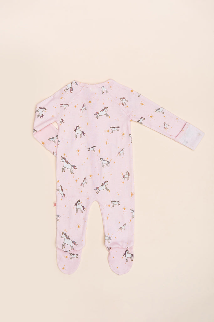 Raglan Sleepsuit - Starry Unicorn | GOTS-certified Organic Cotton | The Elly Store Singapore