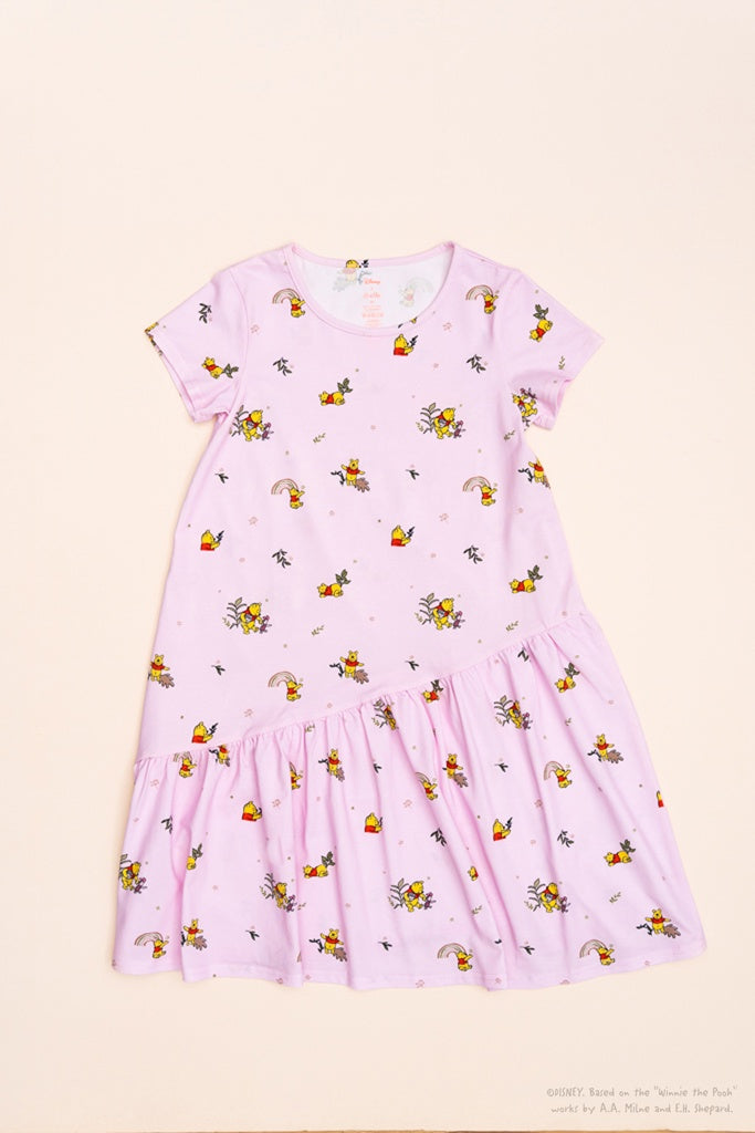 Mary Dress - Pink Rainbow Pooh | Disney x elly | The Elly Store Singapore