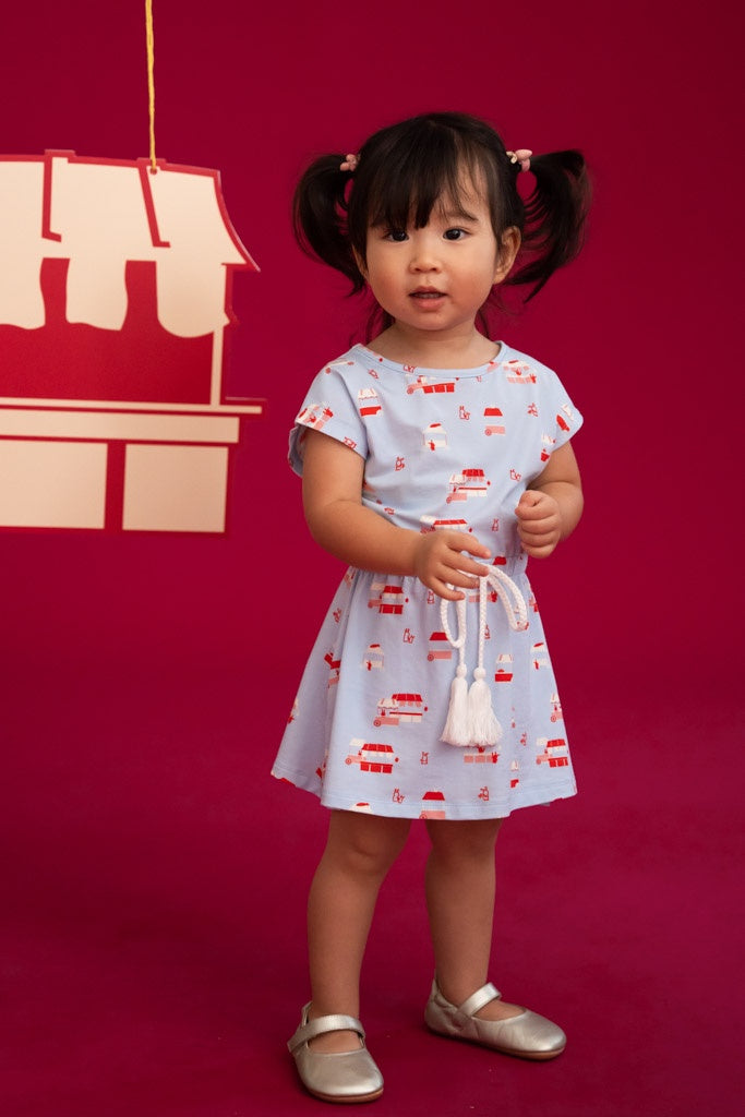 Hayley Dress - Periwinkle Night Market | Girls&#39; Dresses | The Elly Store Singapore