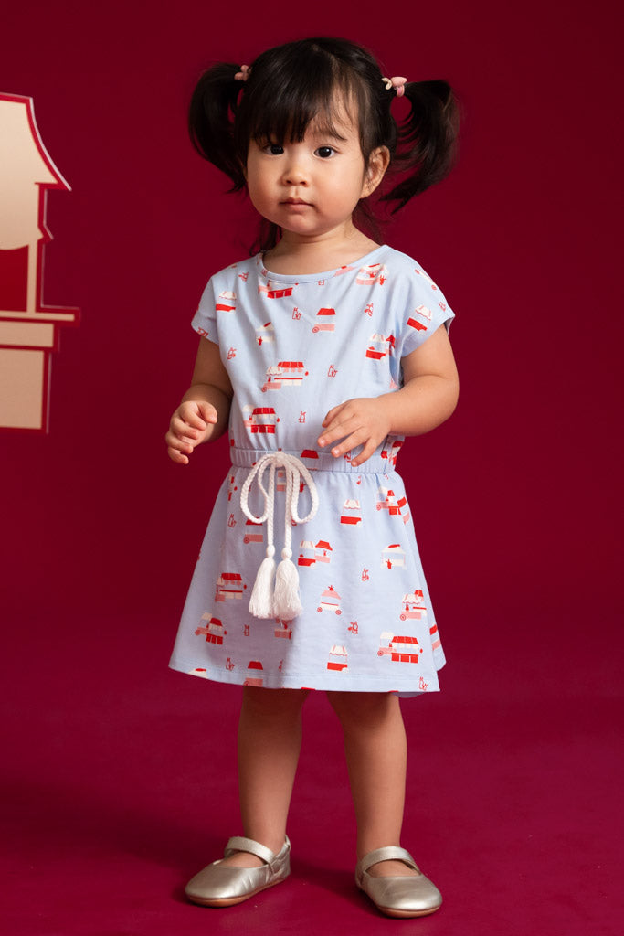 Hayley Dress - Periwinkle Night Market | Girls&#39; Dresses | The Elly Store Singapore