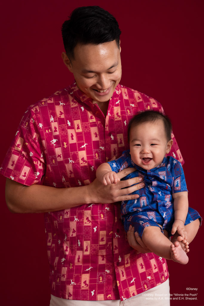 Disney100 Mandarin-collared Romper - Blue Doors | Disney x elly Chinese New Year 2023 | The Elly Store Singapore