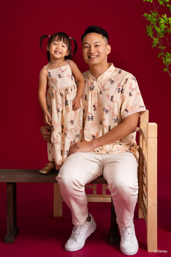 Men&#39;s Polo Tee - Pagoda Mickey | CNY2023 Family Twinning Set | The Elly Store Singapore