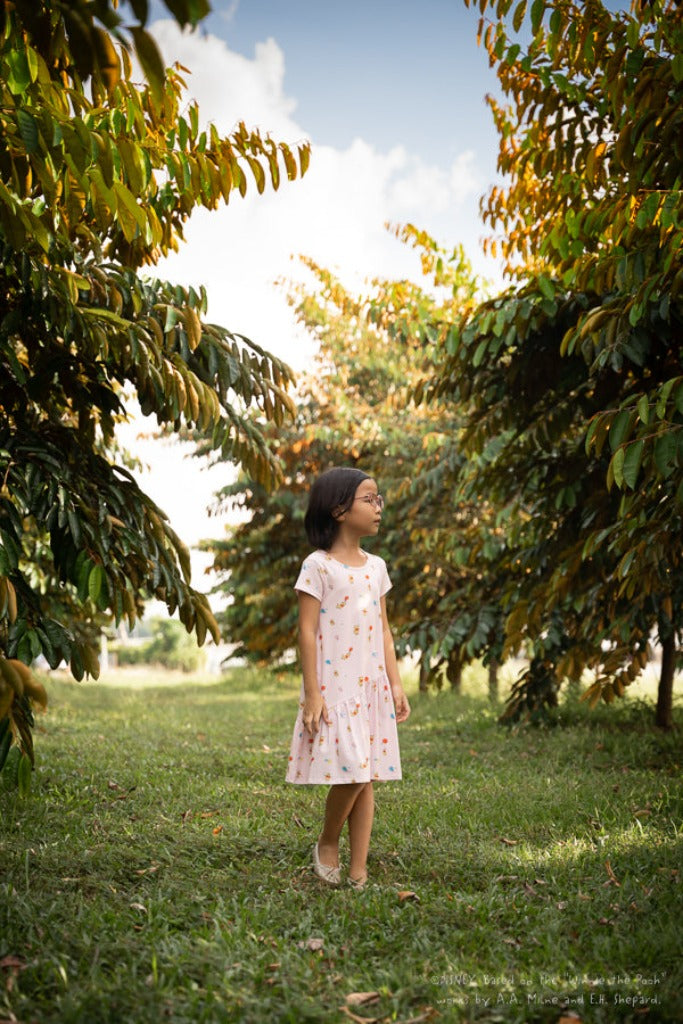 Mary Dress - Pink Balloon Pooh | Disney x elly | The Elly Store Singapore
