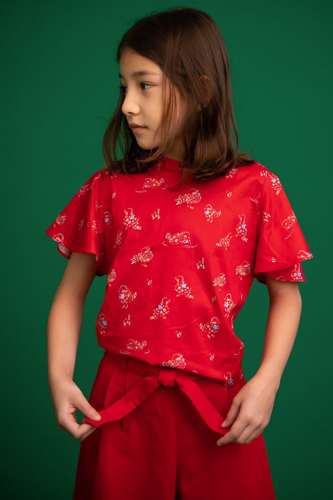 Amanda Top - Red Mandarin Ducks | Chinese New Year 2023 | The Elly Store Singapore