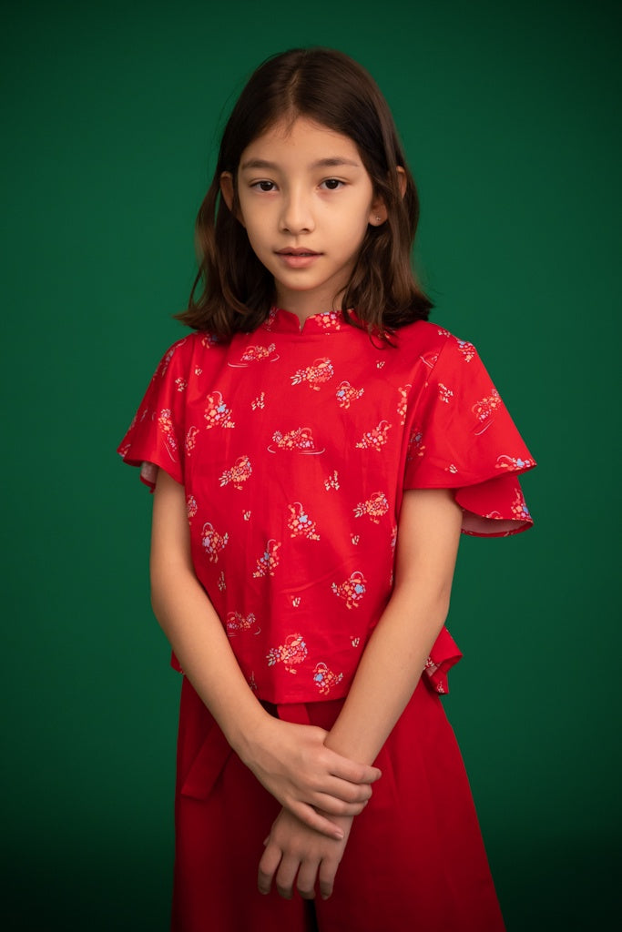 Amanda Top - Red Mandarin Ducks | Chinese New Year 2023 | The Elly Store Singapore