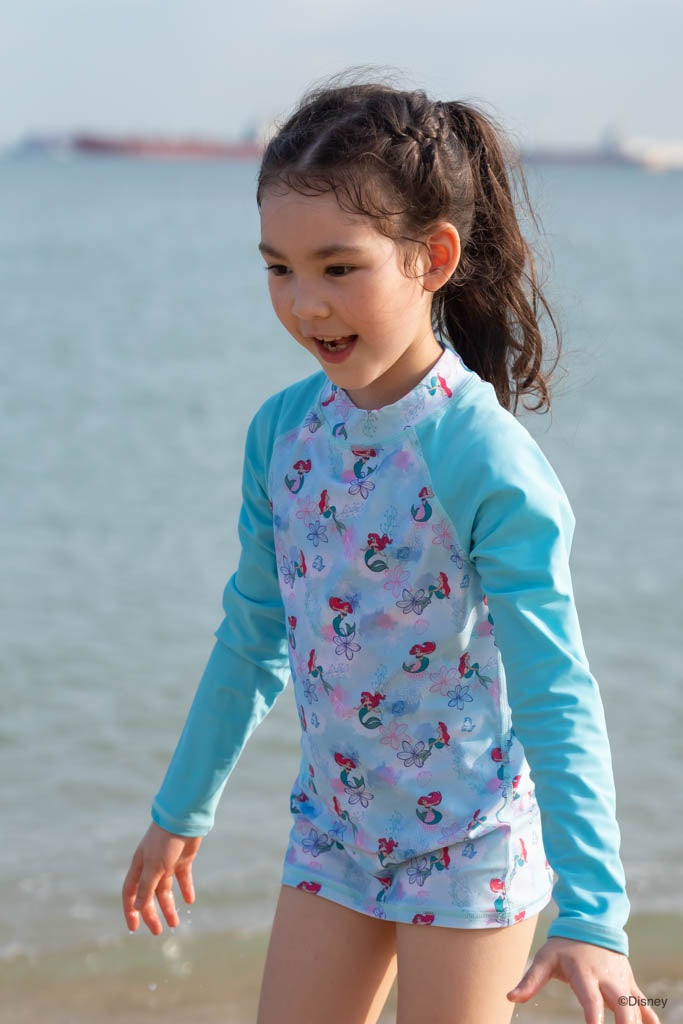 Long-Sleeve Rash Guard Floral Ariel