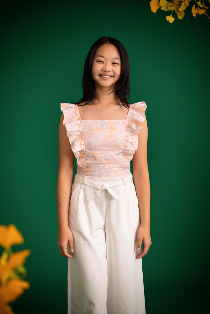 Nicole Top - Pink Gingkoi | CNY2023 Family Twinning Set | The Elly Store Singapore