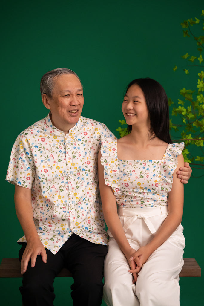 Nicole Top - Peranakan Flowers | CNY2023 Family Twinning Set | The Elly Store Singapore