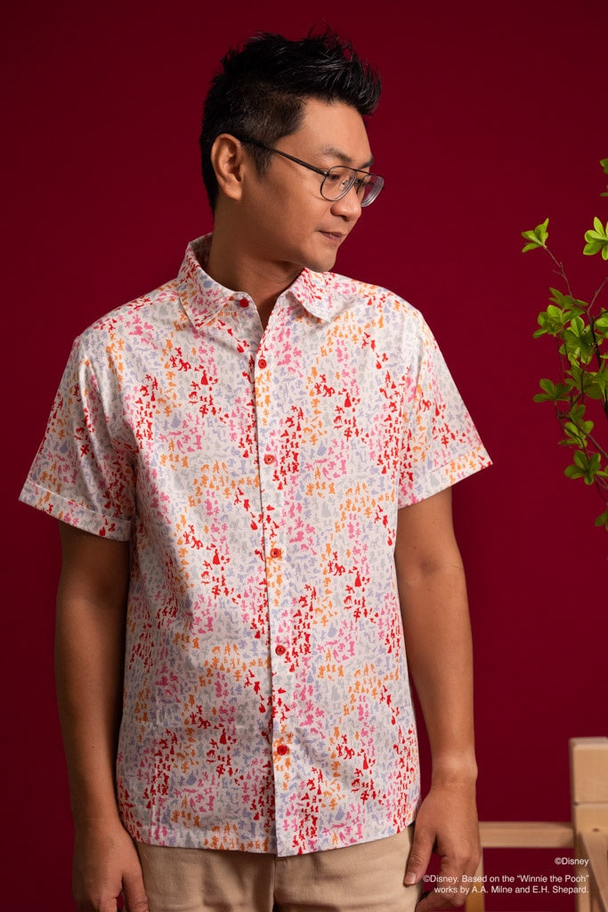 Disney100 Men&#39;s Shirt - Rainbow Confetti | Disney x elly Chinese New Year 2023 | The Elly Store Singapore
