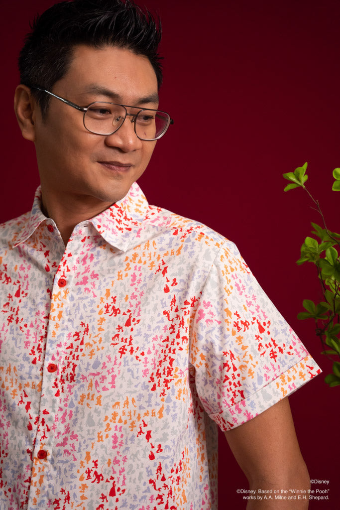 Disney100 Men's Shirt - Rainbow Confetti | Disney x elly Chinese New Year 2023 | The Elly Store Singapore