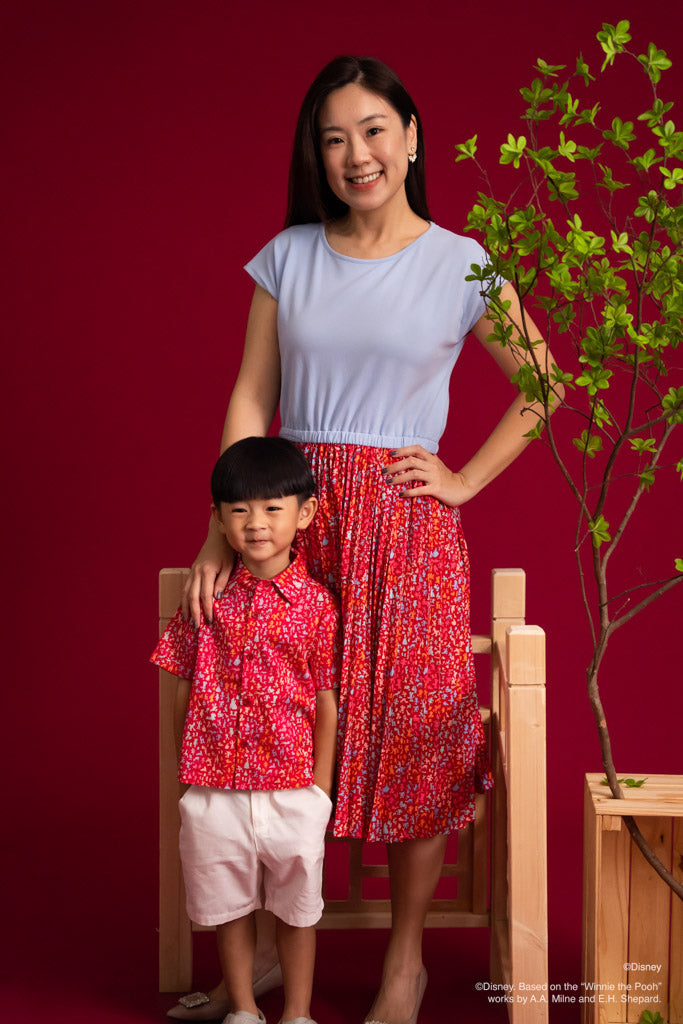 Disney100 Ladies Madelyn Dress - Red Confetti | Disney x elly Chinese New Year 2023 | The Elly Store Singapore