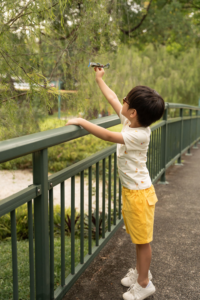 Charlie Shorts - Light Yellow | Boys&#39; Bottoms | The Elly Store Singapore