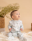 Disney x elly Sleepsuit - Blue Hunny Pooh | Premium Bamboo Cotton | The Elly Store Singapore