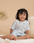 Short-Sleeve Pyjamas Set - Blue Hunny Pooh | Disney x elly Family Pyjamas | The Elly Store Singapore