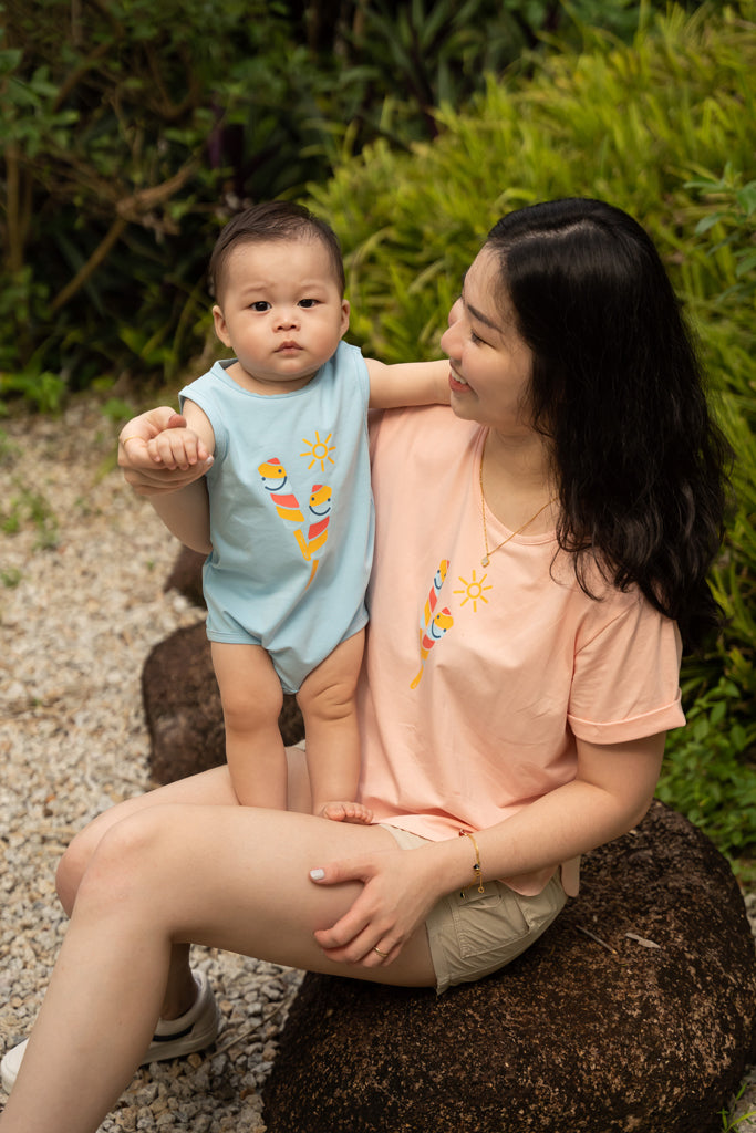 Ladies Crop Top - Pink Popsicle | Twinning Family Sets | The Elly Store Singapore