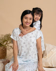 Short-Sleeve Pyjamas Set - Blue Hunny Pooh | Disney x elly Family Pyjamas | The Elly Store Singapore