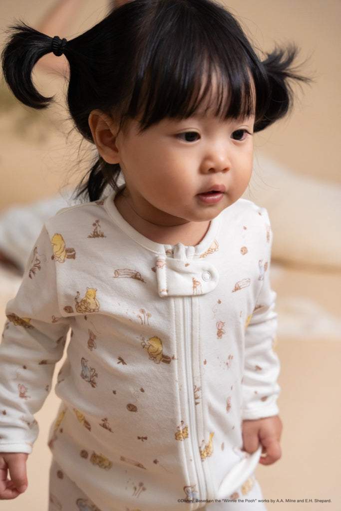 Disney x elly Sleepsuit - Dandelion Pooh | Premium Bamboo Cotton | The Elly Store Singapore The Elly Store