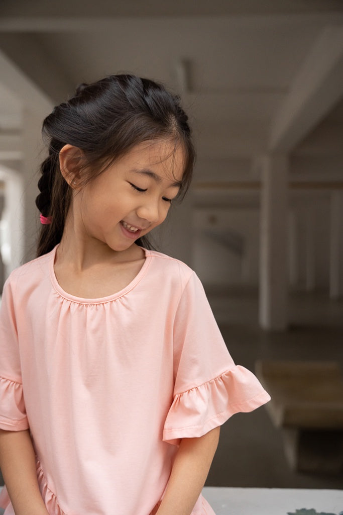 River Blouse - Peach | Girls Tops | The Elly Store Singapore