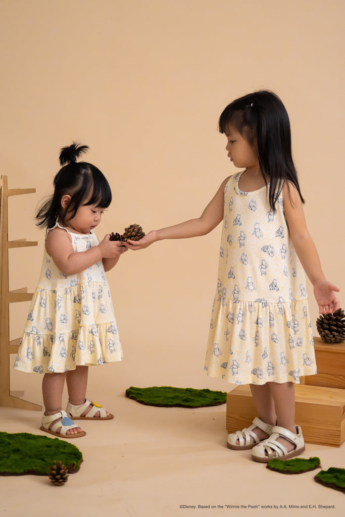 Sleeveless Dress - Yellow Hunny Pooh | Disney x elly | The Elly Store Singapore