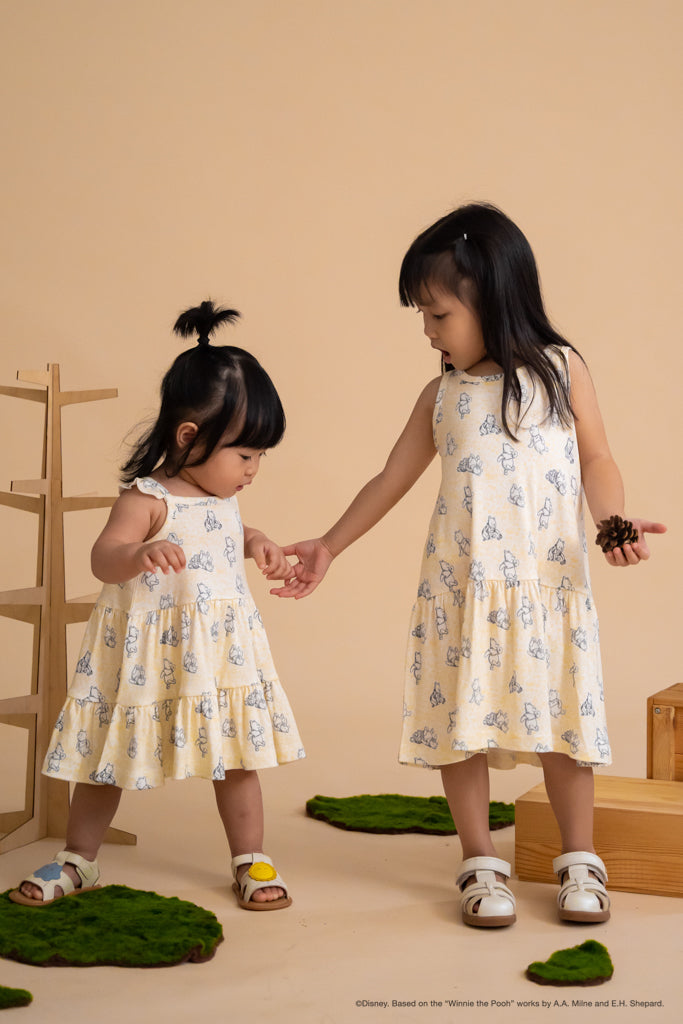 Sleeveless Dress - Yellow Hunny Pooh | Disney x elly | The Elly Store Singapore