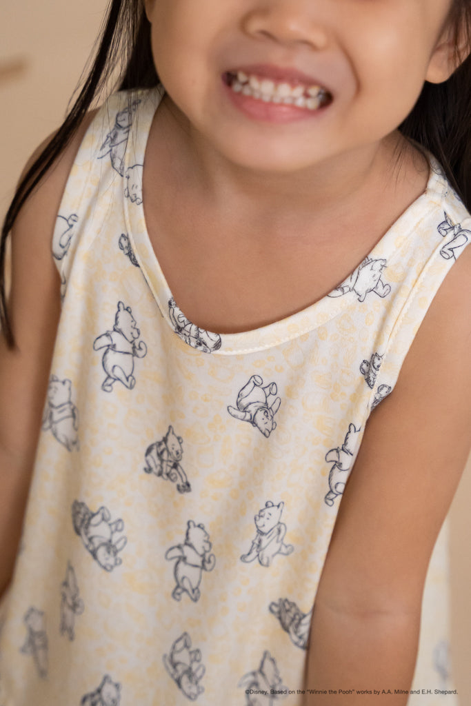 Sleeveless Dress - Yellow Hunny Pooh | Disney x elly | The Elly Store Singapore