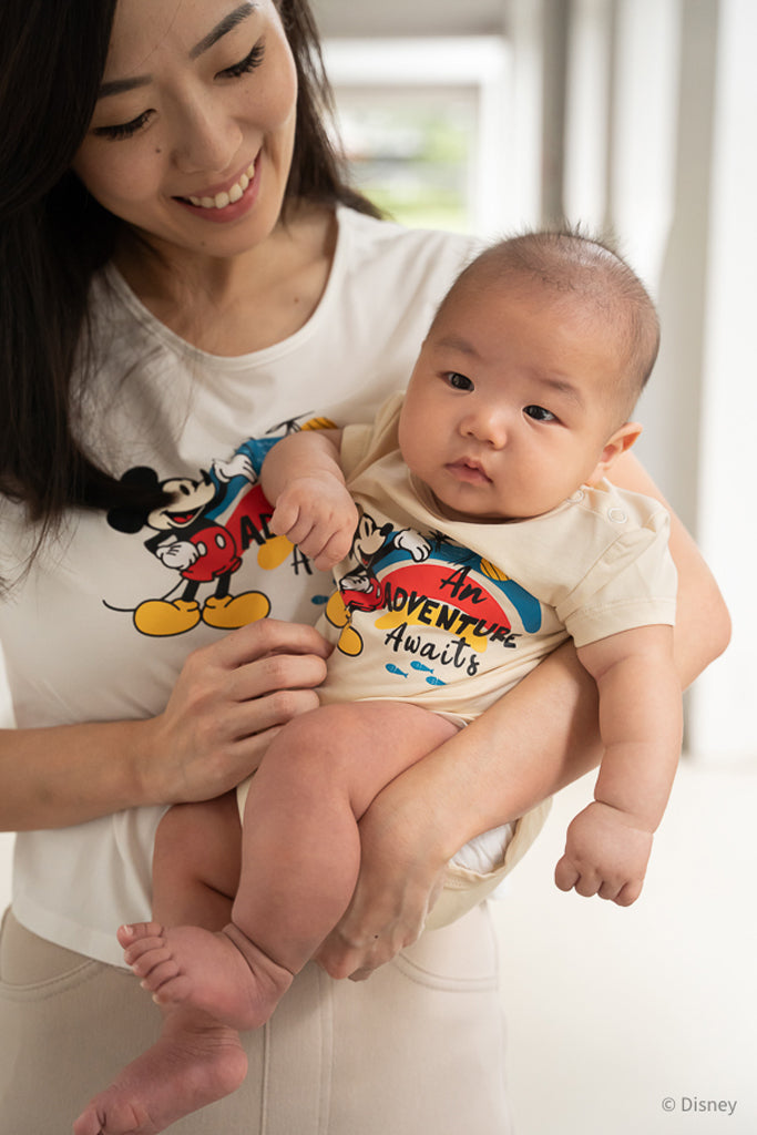 Short-Sleeve Onesie - An Adventure Awaits | Disney x elly Mickey Go Local | The Elly Store Singapore