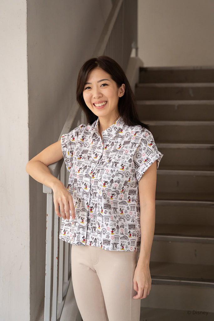 Ladies Sadie Blouse - Hello from Singapore! | Twinning Family Sets | The Elly Store Singapore