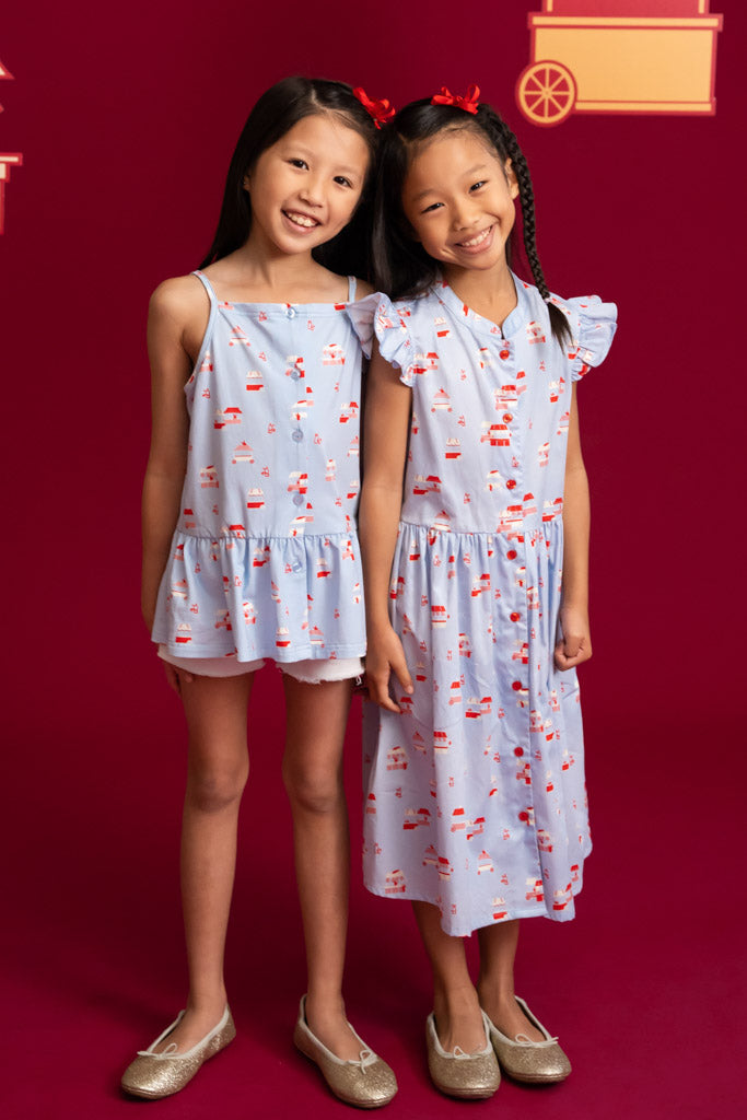 Ella Cheongsam - Periwinkle Night Market | Chinese New Year 2023 | The Elly Store Singapore