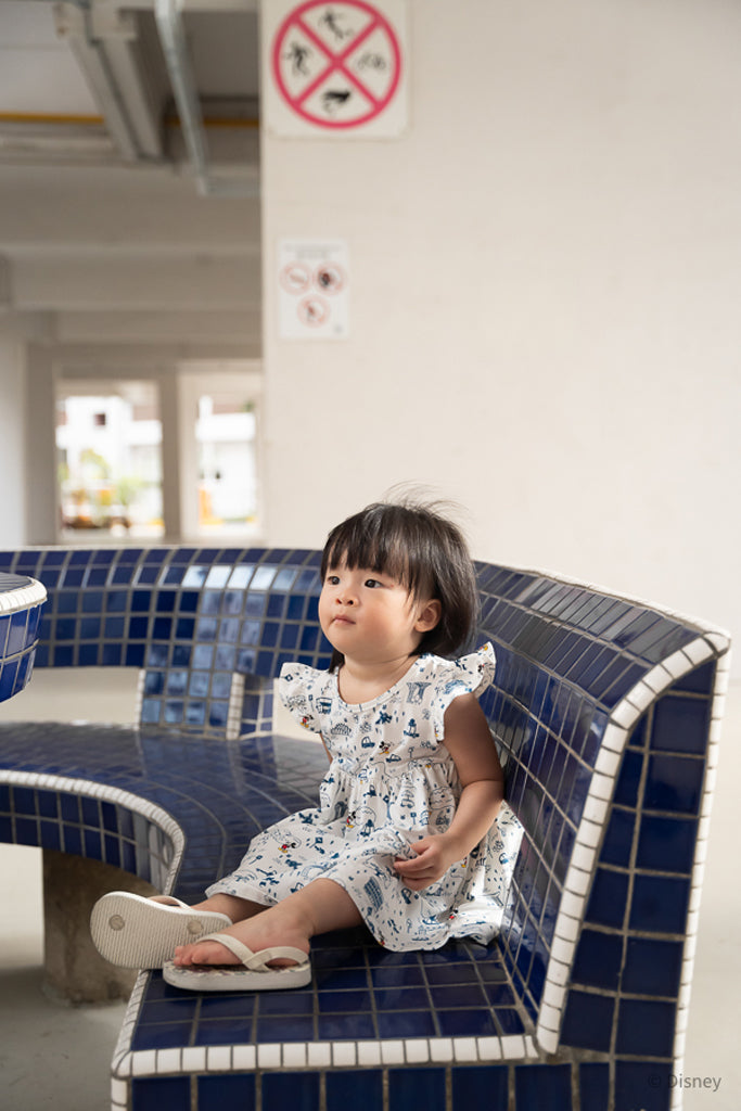 Piper Dress - Blue Road Trip Mickey | Disney x elly Mickey Go Local | The Elly Store Singapore