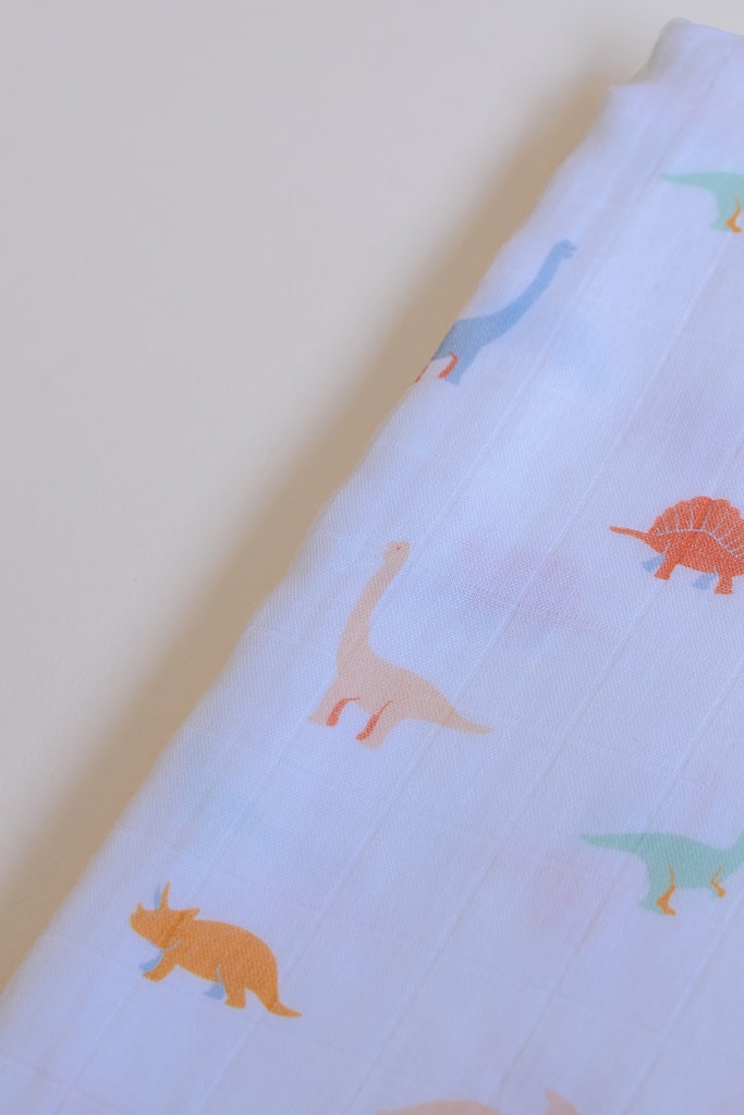 Premium Bamboo Swaddle - Dino | Ideal for Newborn Baby Gifts | The Elly Store Singapore