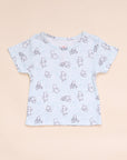Short-Sleeve Pyjamas Set - Blue Hunny Pooh | Disney x elly Family Pyjamas | The Elly Store Singapore
