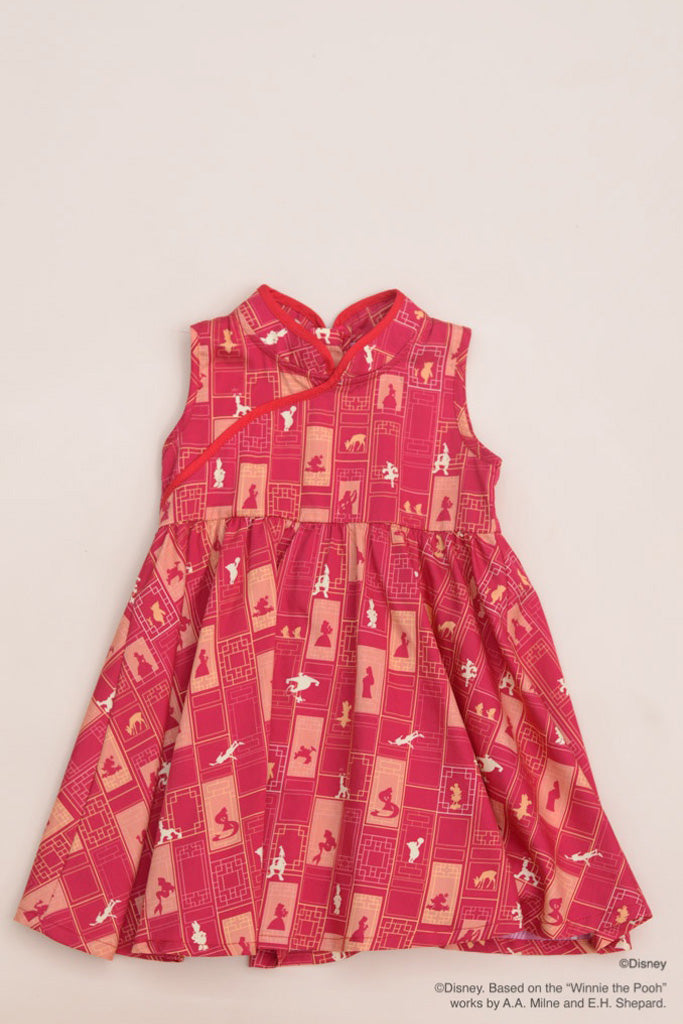 Disney100 Flare Cheongsam - Red Doors | Disney x elly Chinese New Year 2023 | The Elly Store Singapore