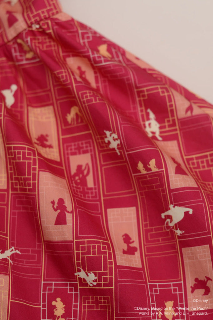 Disney100 Flare Cheongsam - Red Doors | Disney x elly Chinese New Year 2023 | The Elly Store Singapore