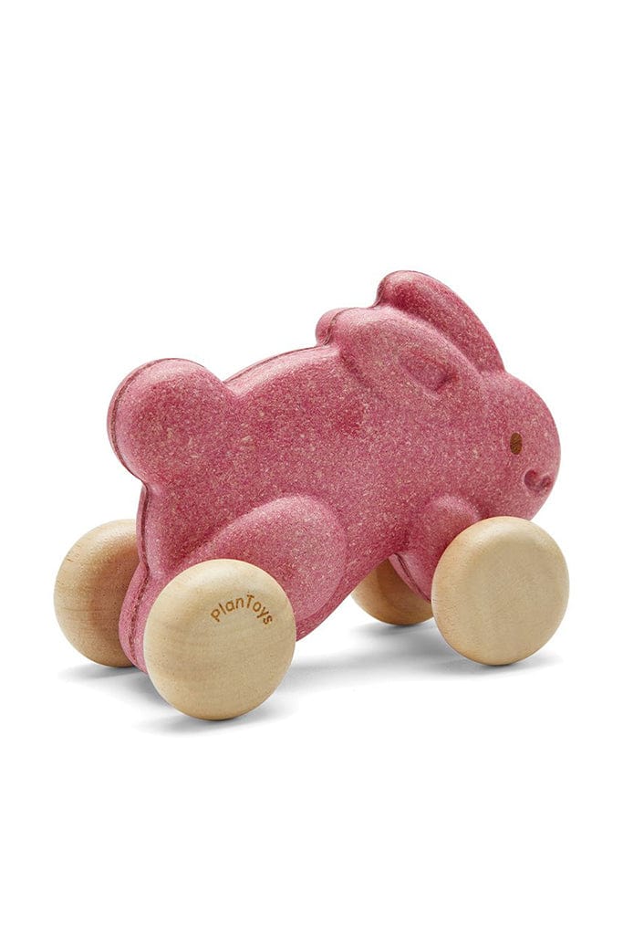 Plan Toys - Push Along Bunny Pink (Back)