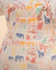 Emery jumpsuit with colorful elephant print