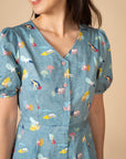 Ladies Evie Playsuit - Blue Wilderness