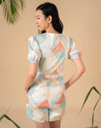Ladies Evie Playsuit Green Landscape