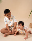 Fern Romper - Colourful Elephants