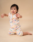 Fern Romper - Colourful Elephants