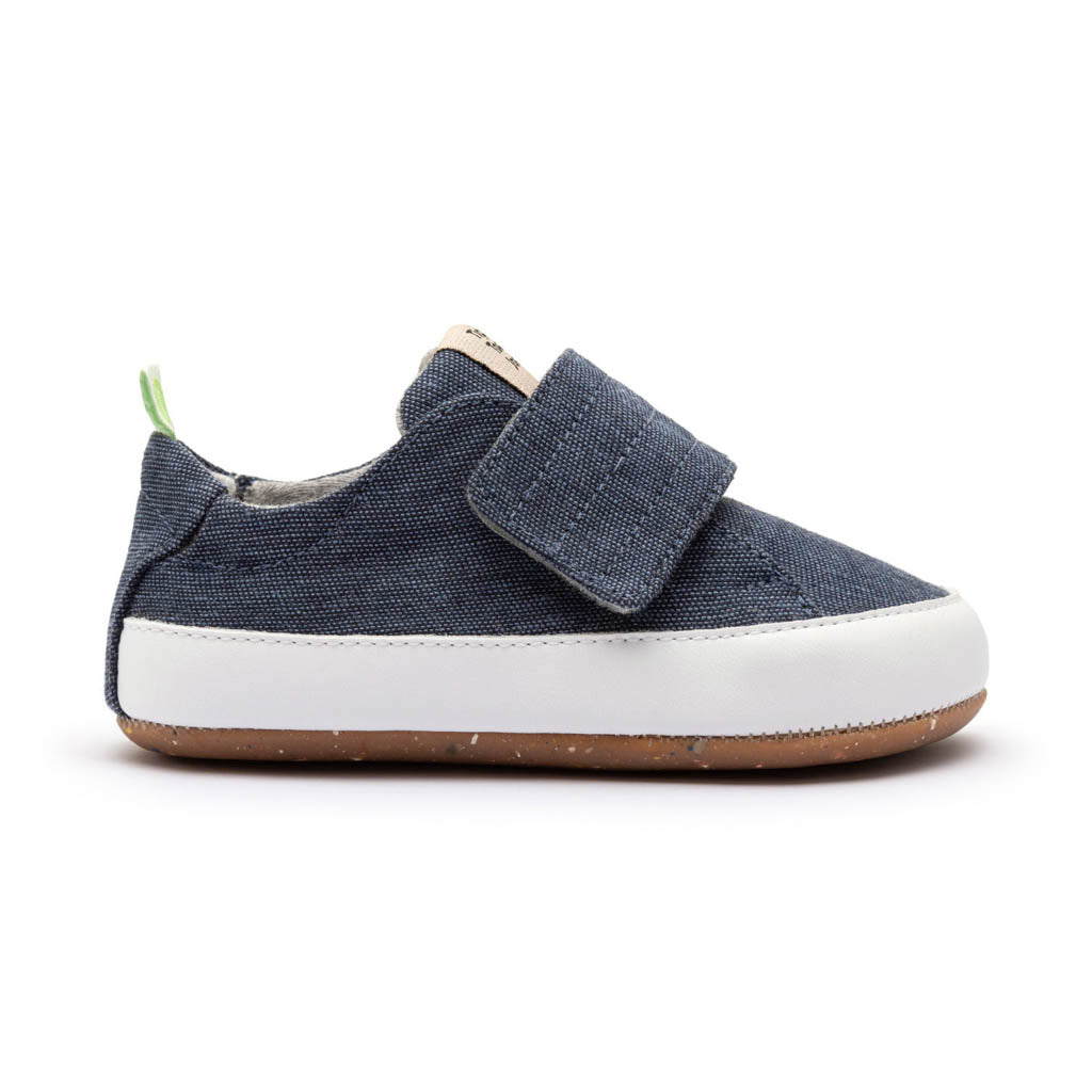Tip Toey Joey Friendly Green Sneakers - Blue Eco Canvas