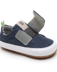 Tip Toey Joey Friendly Green Sneakers - Blue Eco Canvas